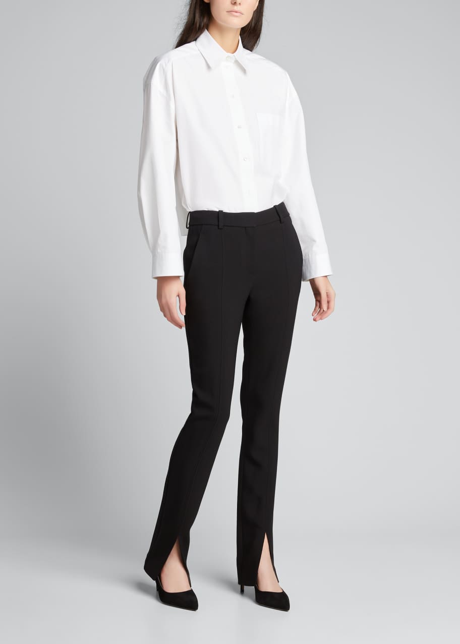 Image 1 of 1: Front-Split Skinny Trousers