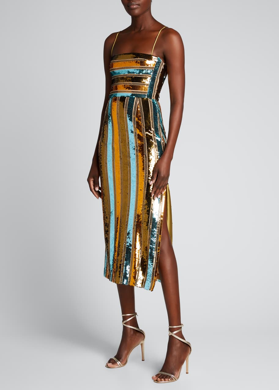 Striped sequin dress hot sale