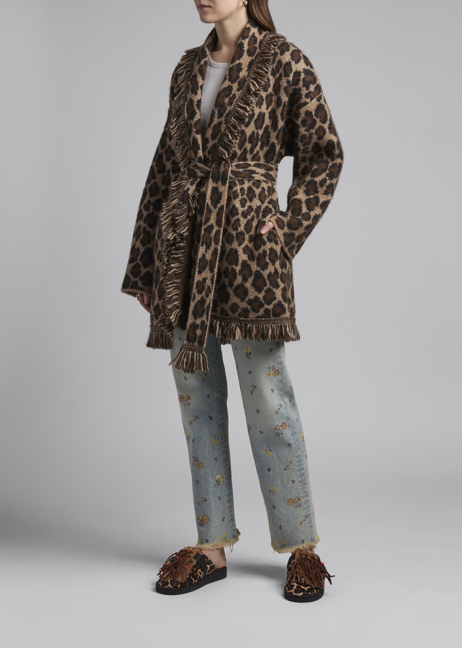 Alanui Leopard Print Alpaca Cardigan - Bergdorf Goodman