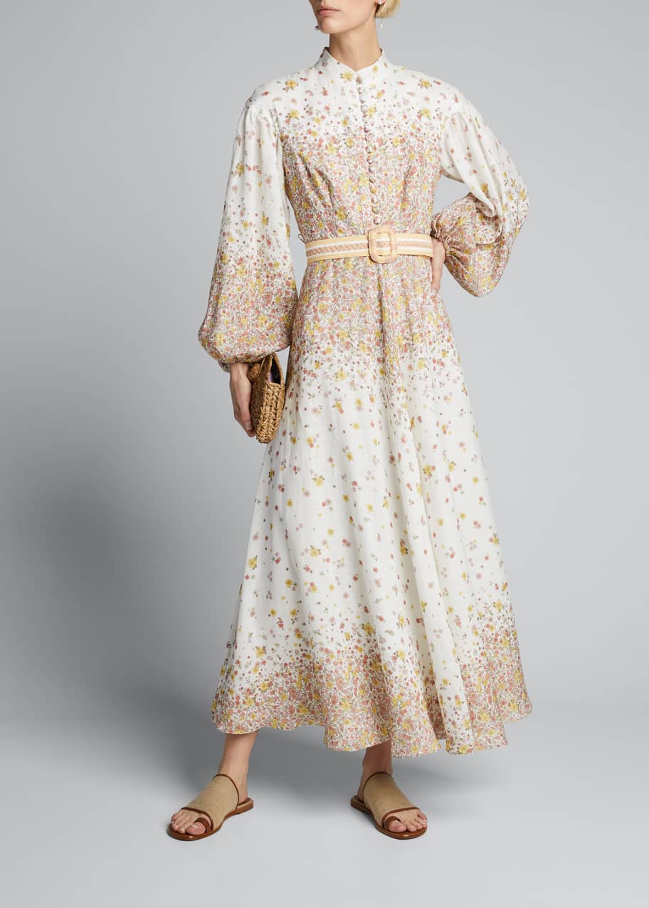 Zimmermann Carnaby Ditsy Long-Sleeve A-Line Dress - Bergdorf Goodman