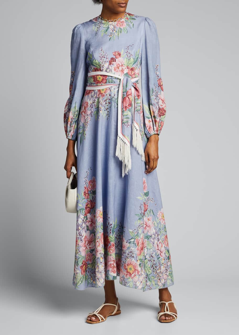 knee length dresses for ladies Sorrento Linen Midi Dress main image 1