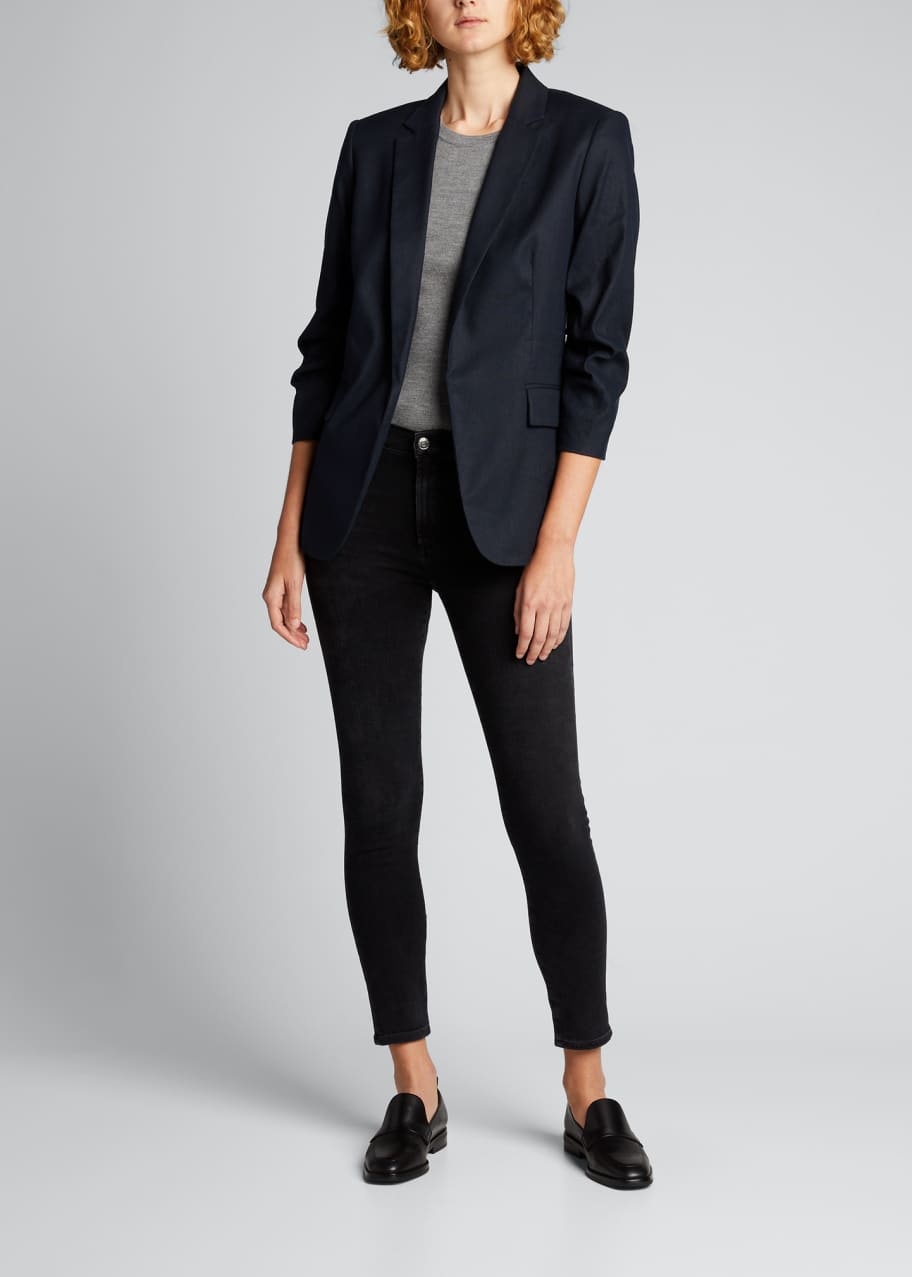 Frame pleated boyfriend blazer Clearance