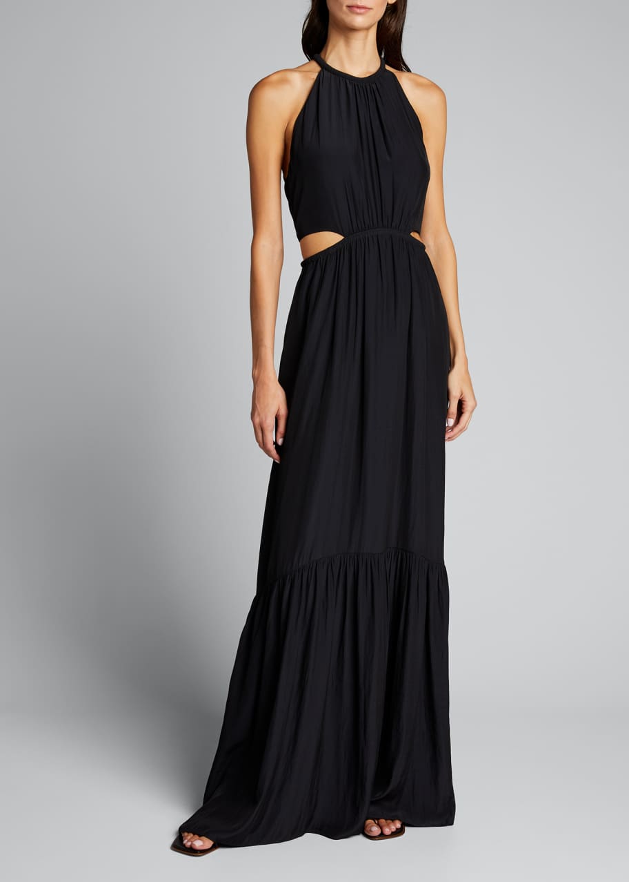 chinese dress ladies A.L.C. Women's Moira Cutout Halter Dress - Black