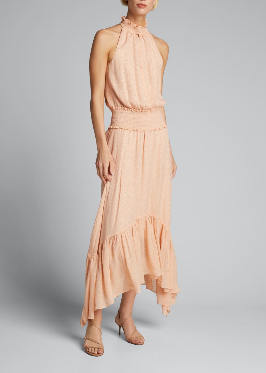 alc metallic dress A.L.C. METALLIC KNIT FIT + FLARE 'SUSANA' DRESS M