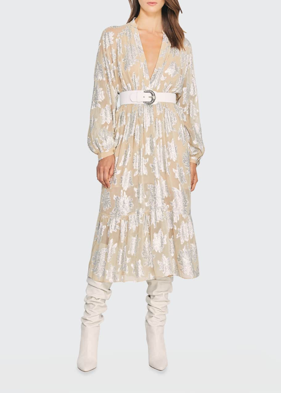 Iro Katte Floral Metallic Jacquard Dress - Bergdorf Goodman