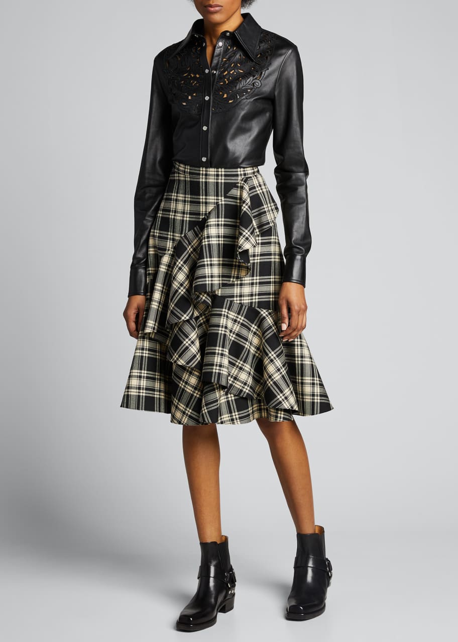 Michael kors plaid shop skirt