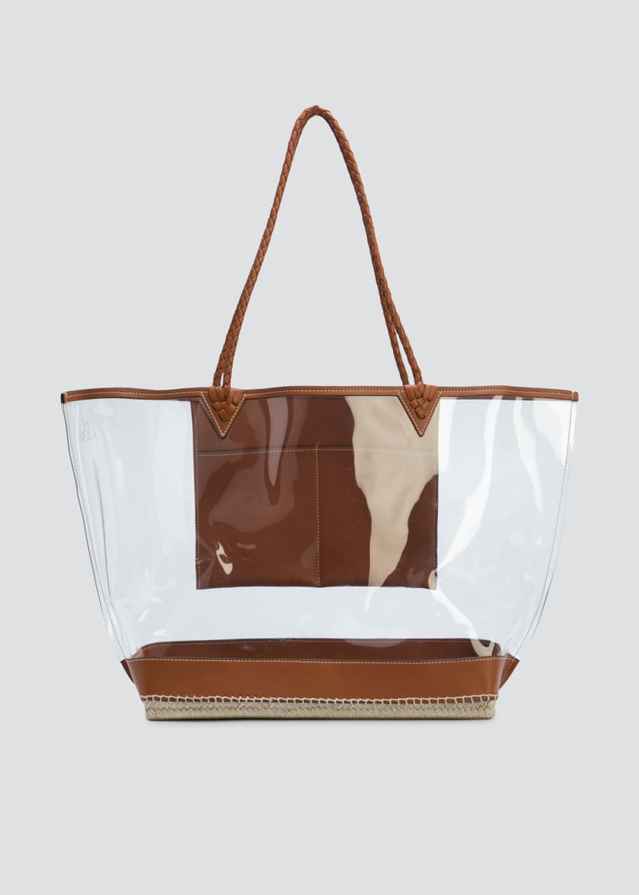 Espadrille Large PVC Leather Tote Bag
