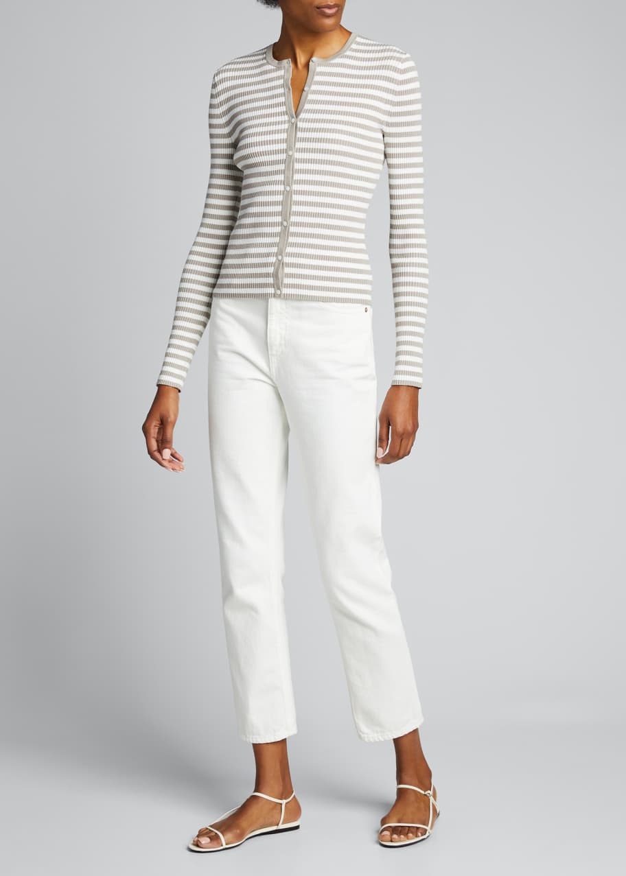 Striped Ribbed Cardigan