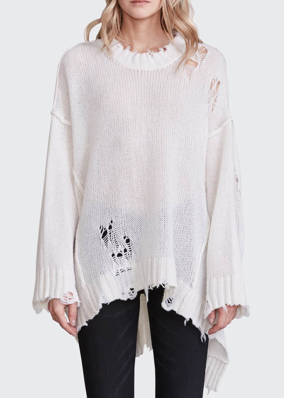 R13 distressed hotsell cashmere sweater