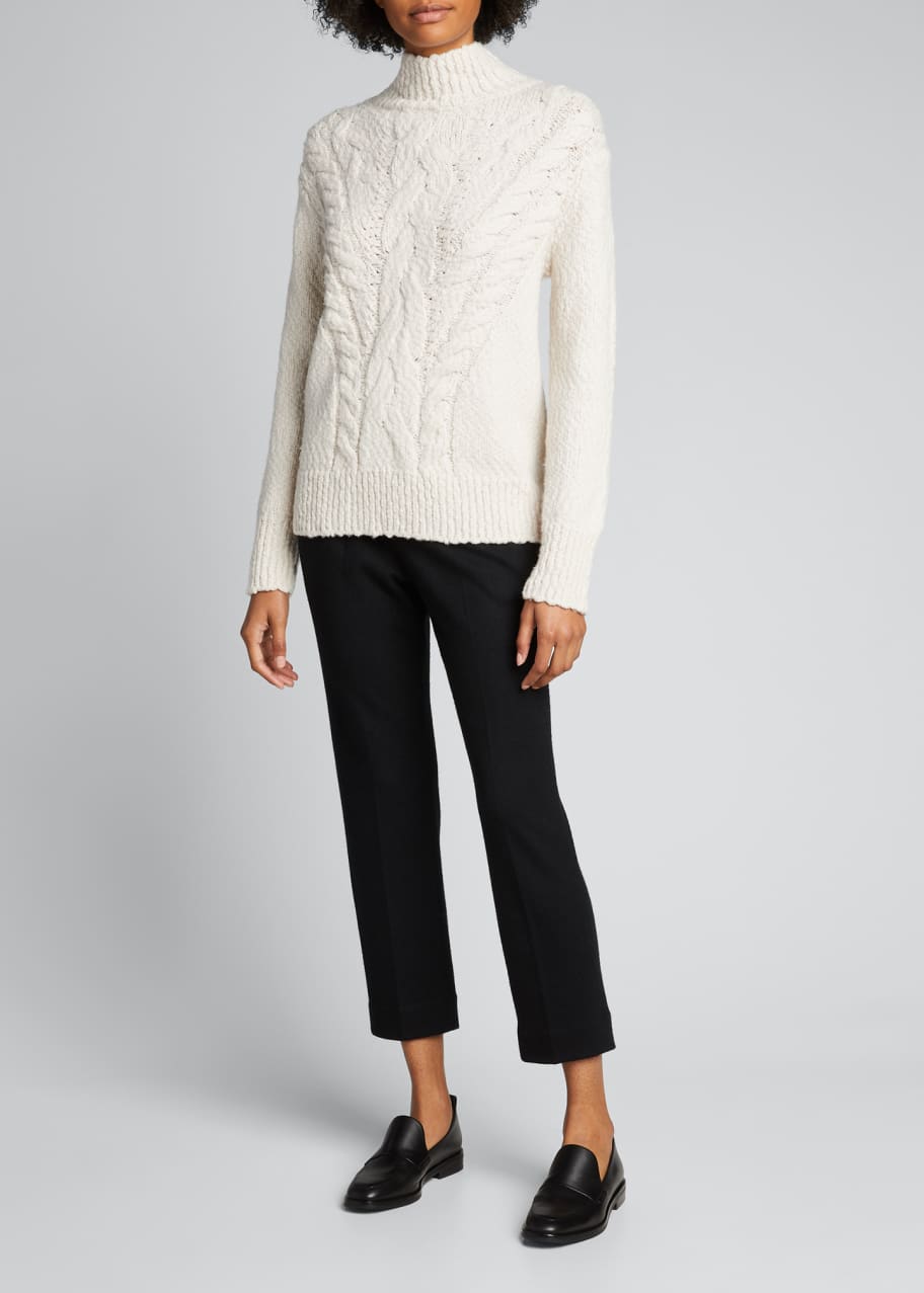 Image 1 of 1: Rising Cable-Knit Turtleneck Sweater