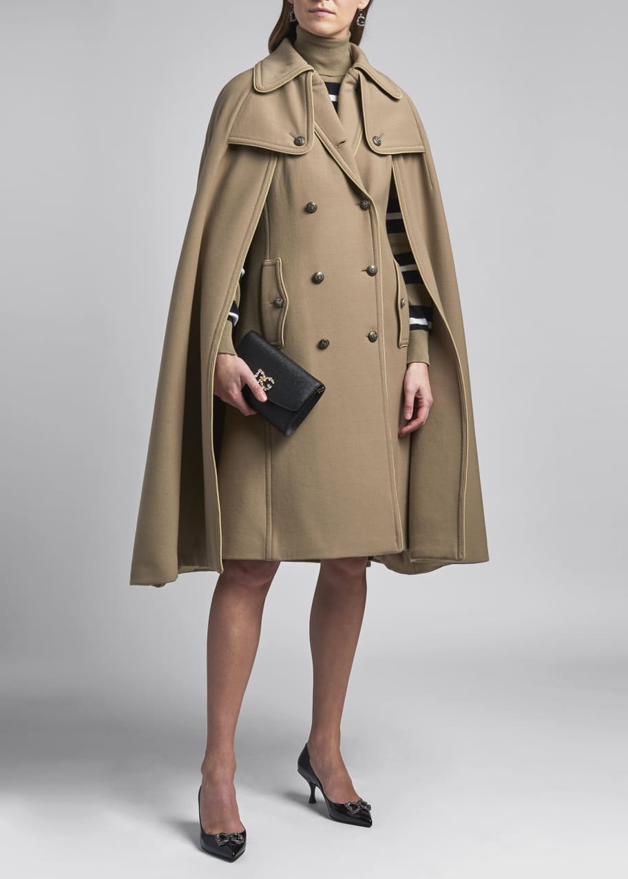 貴重 DOLCE&GABBANA ウール ケープ コート 38 (M) ベージュ Dolce&Gabbana Long 8-Button Wool Cape Coat - Bergdorf Goodman