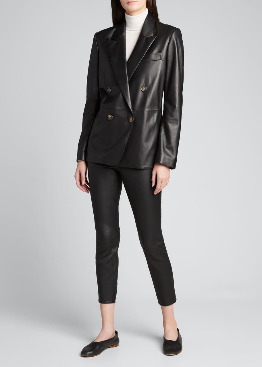 Vince leather blazer hotsell