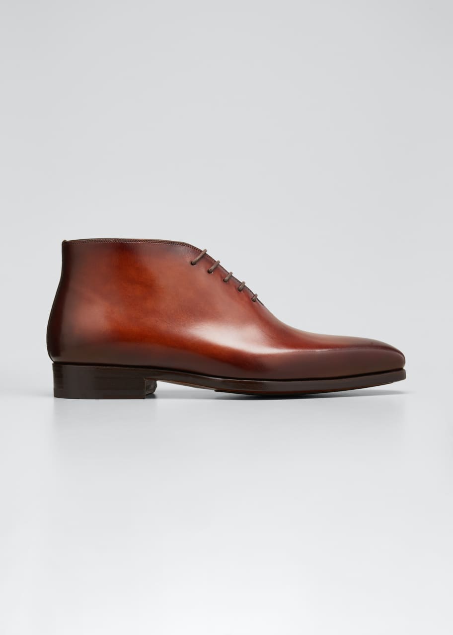 Magnanni Men's Burnished Leather Chukka Lace-Up Shoes - Bergdorf Goodman