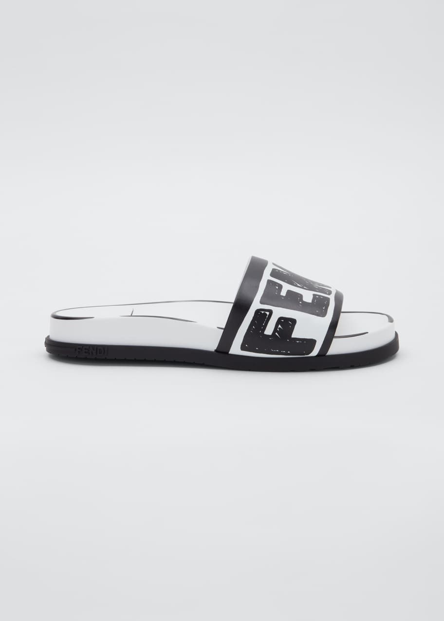 Image 1 of 1: Logo Pool Flat Slide Sandals