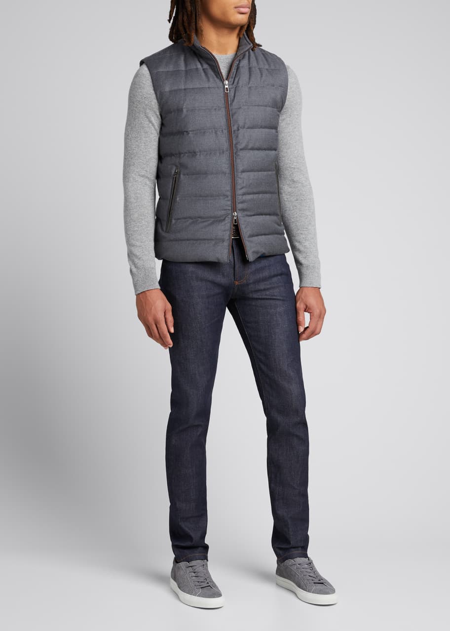 Image 1 of 1: Men's Gateway Soft Plume Wool/Silk Flannel Vest