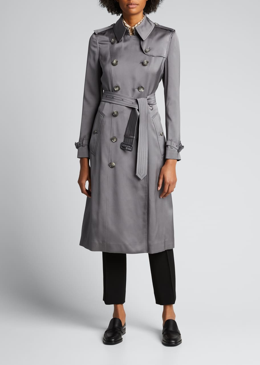 Burberry Boscastle Belted Silk Trench Coat Bergdorf Goodman