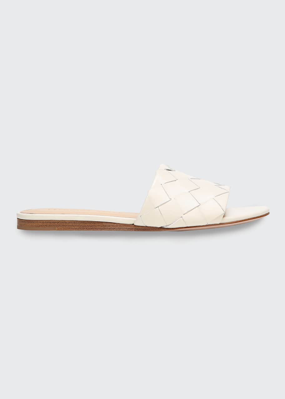 veronica beard senta woven leather slides