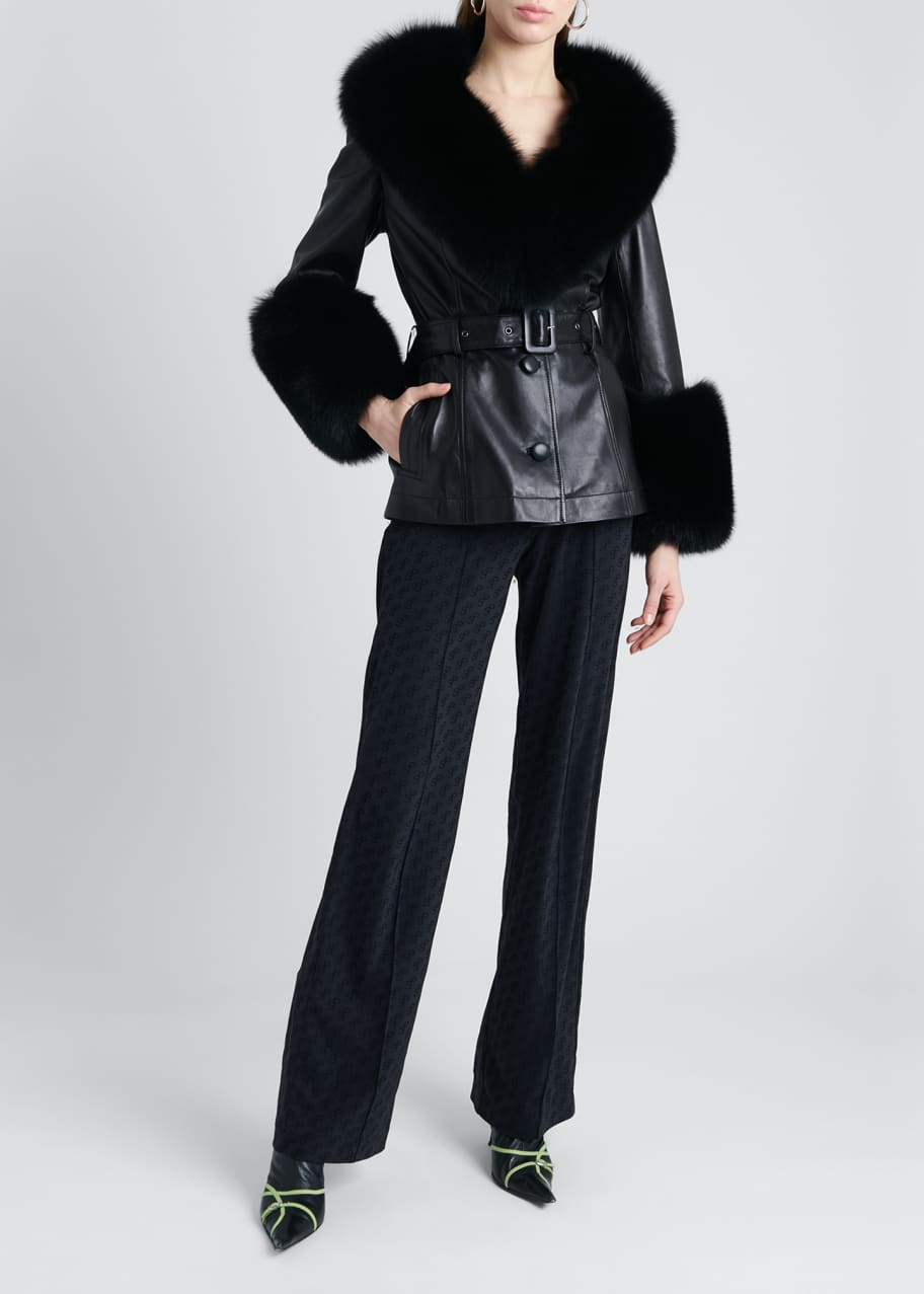 Saks potts discount leather coat