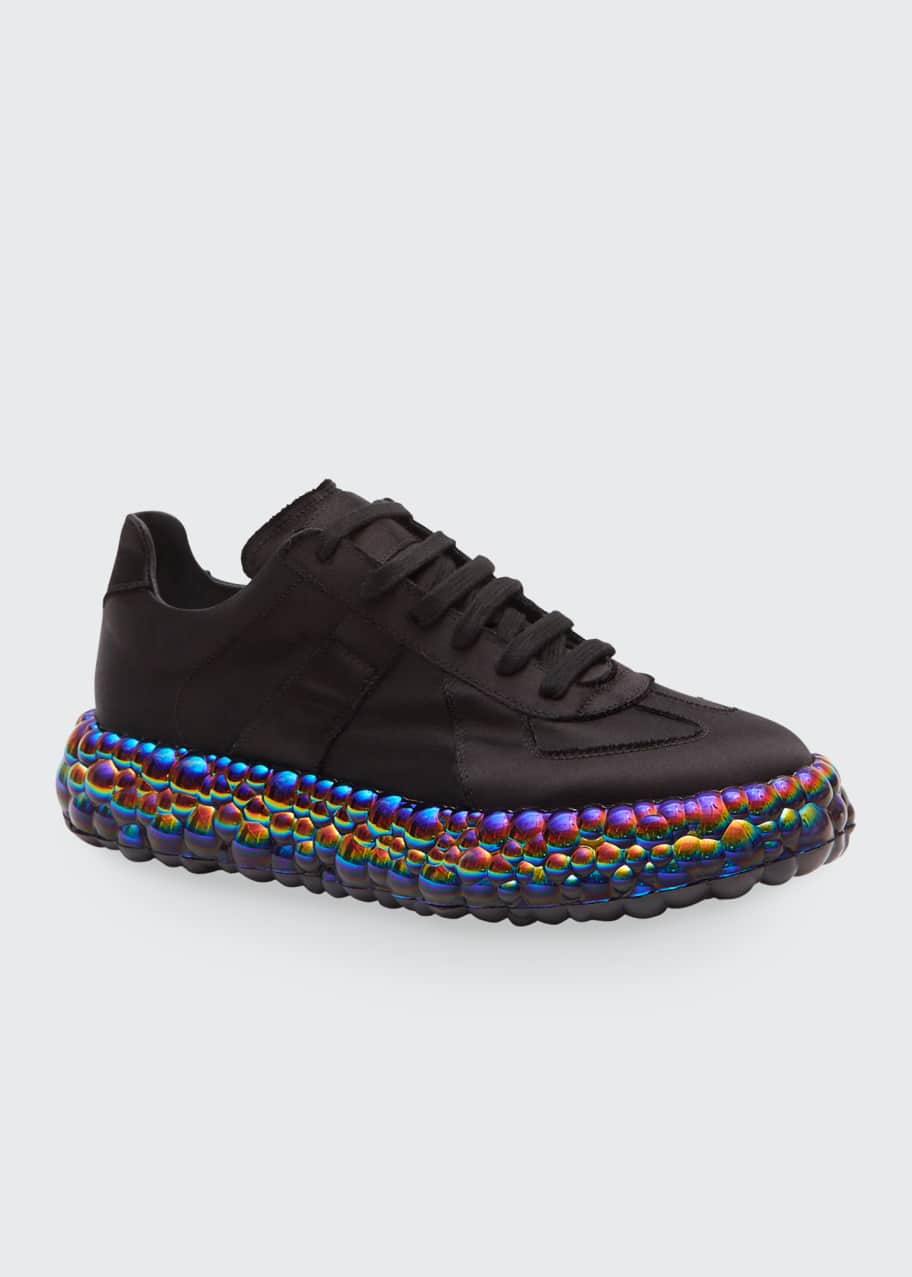 Men s Replica Satin Iridescent Bubble Sole Sneakers