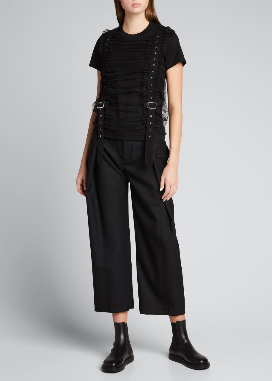 Image 1 of 1: Oversized Wide Leg Wool Trousers