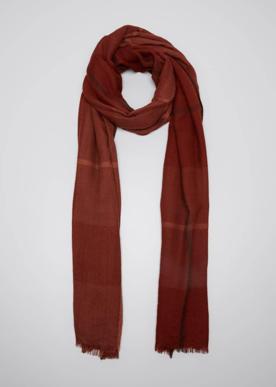 Image 1 of 1: Cashmere Tartan Check Scarf