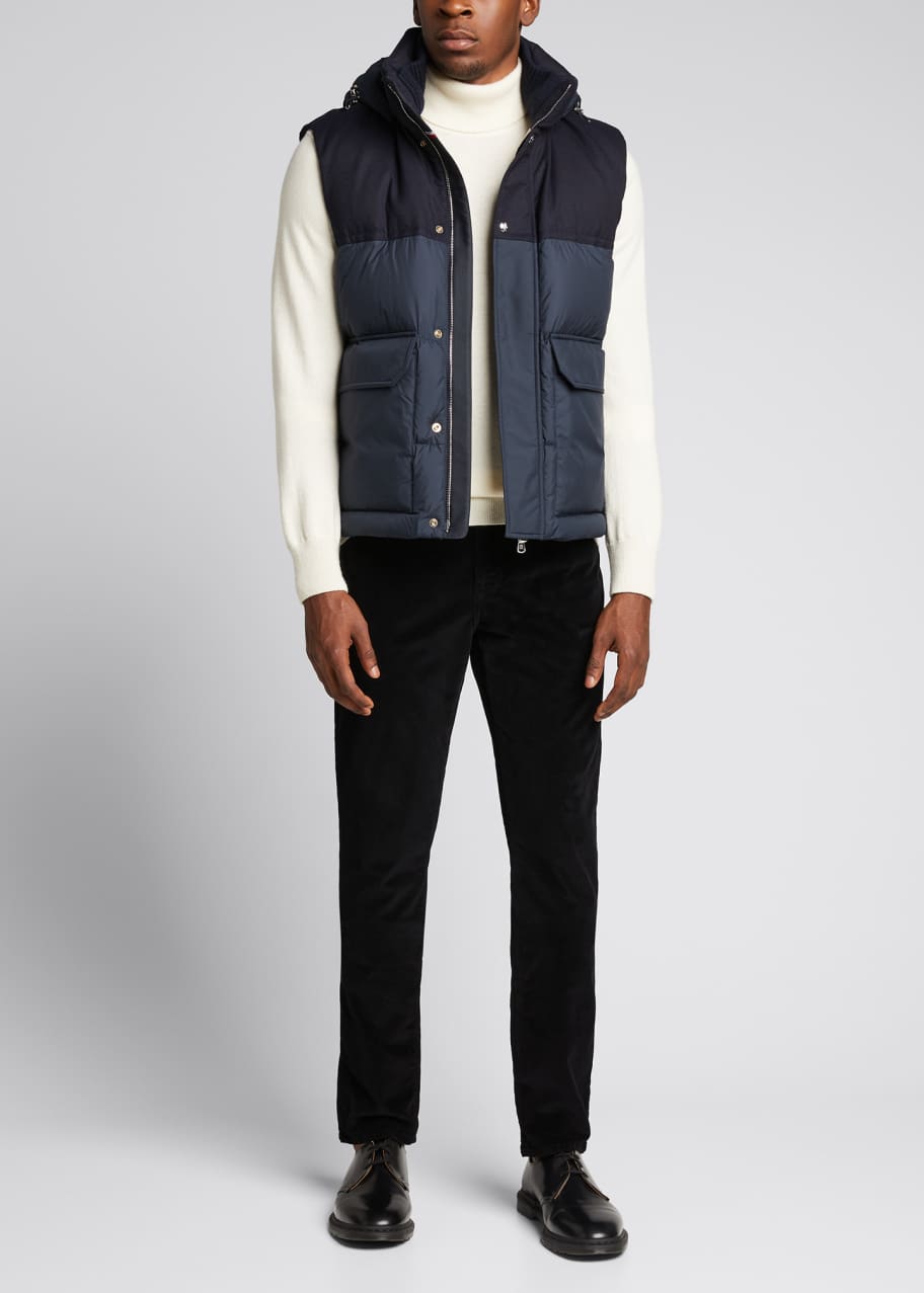 Moncler mixed media puffer vest jacket new arrivals