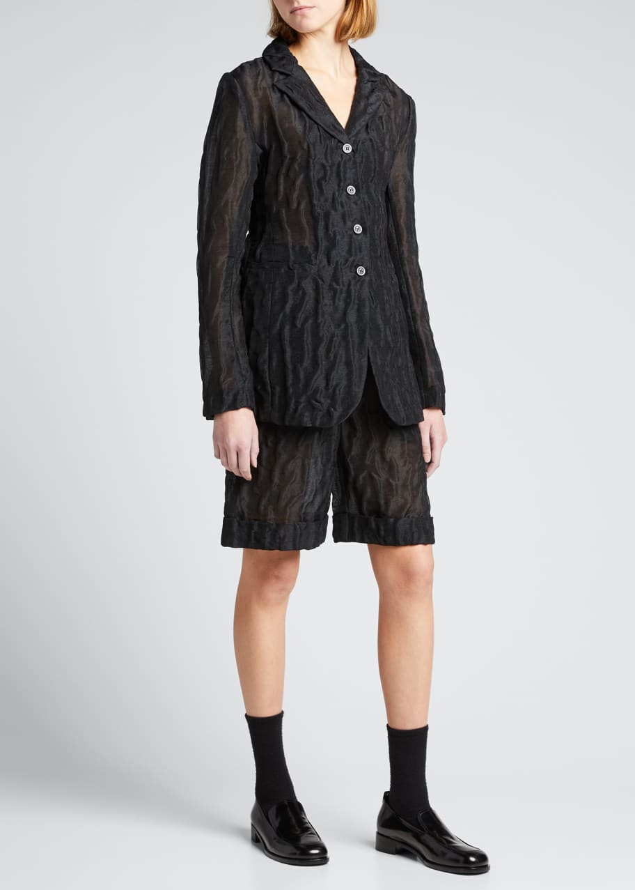 パンツ Cecilie Bahnsen BOYFRIEND SHORTS Cecilie Bahnsen High-Waist Linen-Blend Boyfriend Shorts - Bergdorf