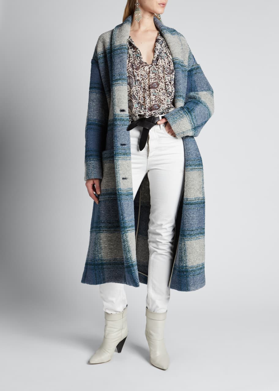 Elayo Plaid Long Coat