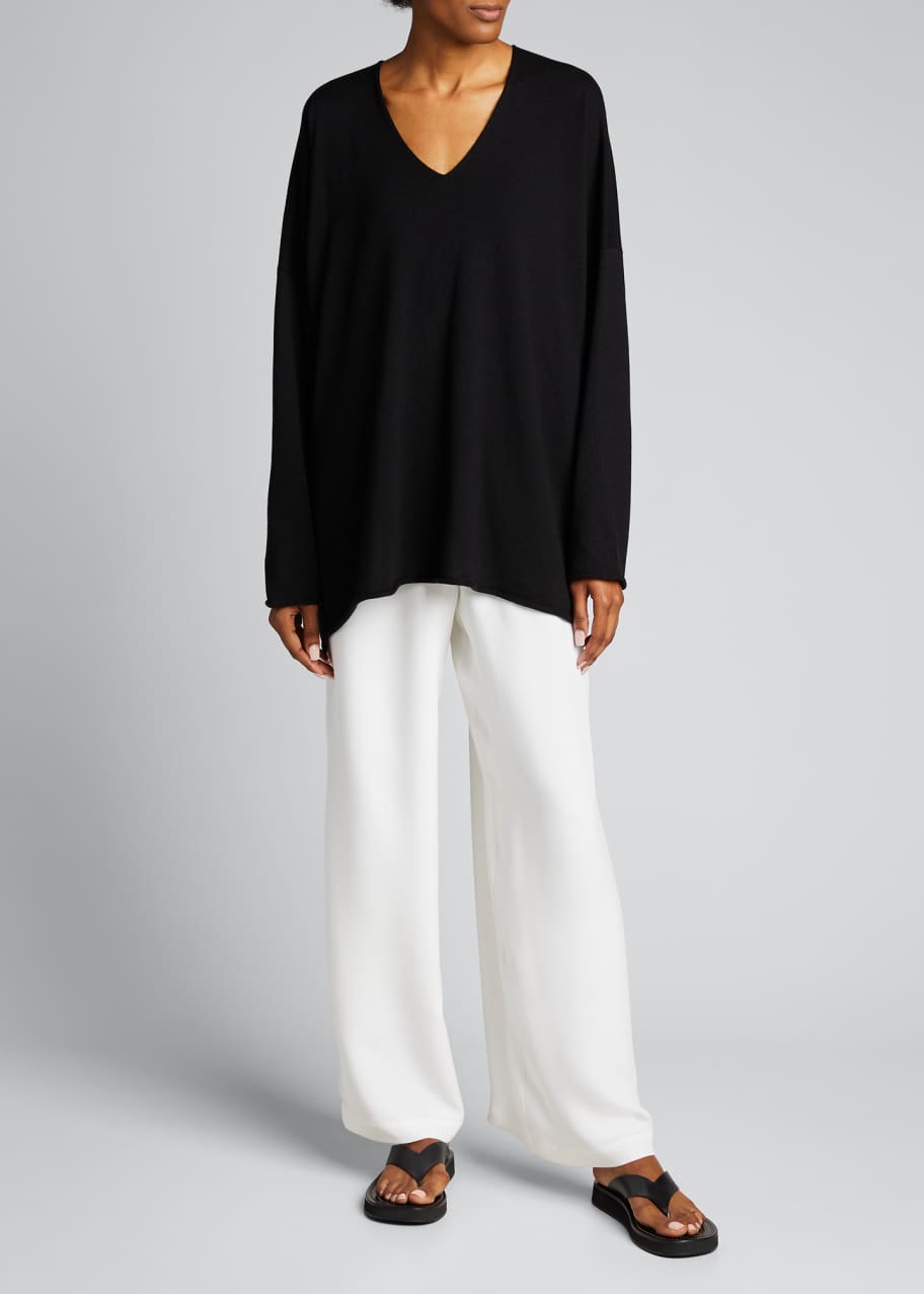 Eskandar V Neck A line Cashmere Sweater Bergdorf Goodman