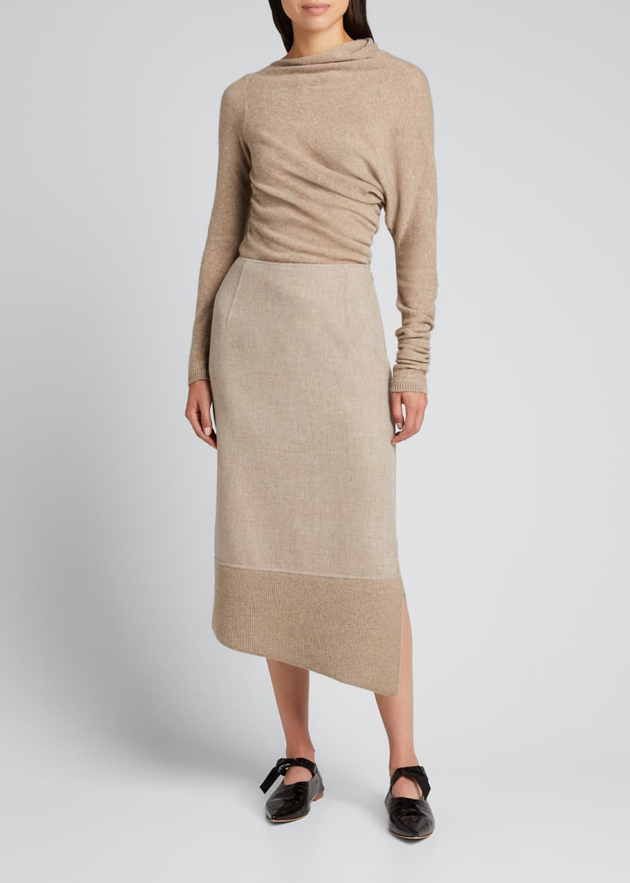 Image 1 of 1: Wool-Blend Tubino Skirt