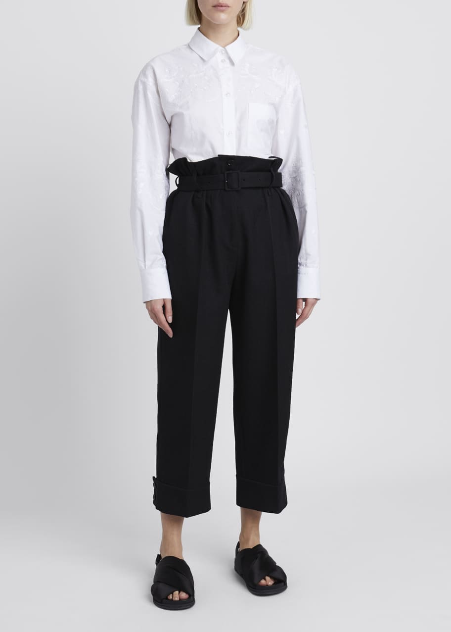 Simone Rocha Paperbag Wide-Leg Pants - Bergdorf Goodman