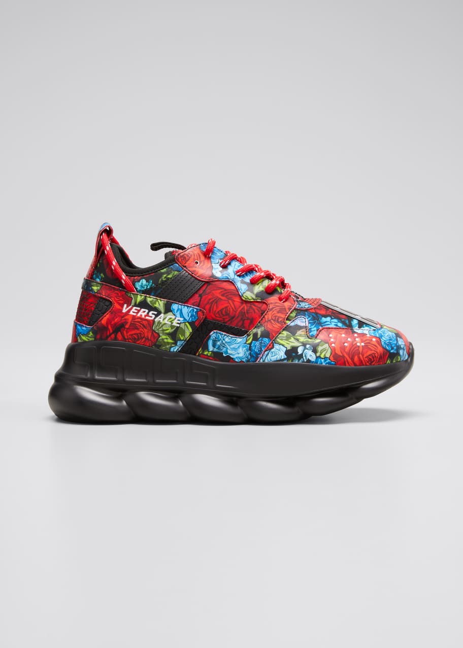 Versace Men's Chain-Reaction Sneakers - Bergdorf Goodman