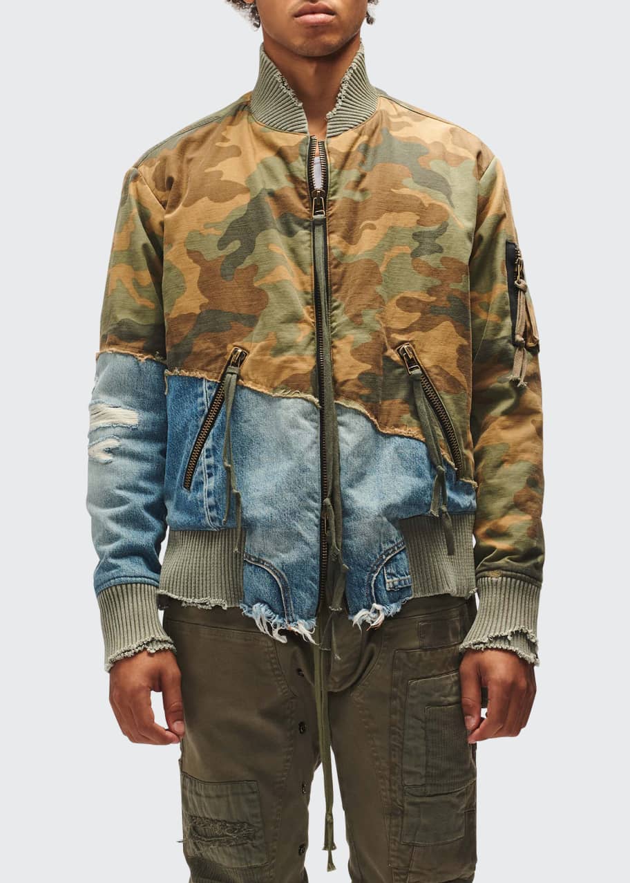 Beige Digi Camo Denim Jacket - GBNY