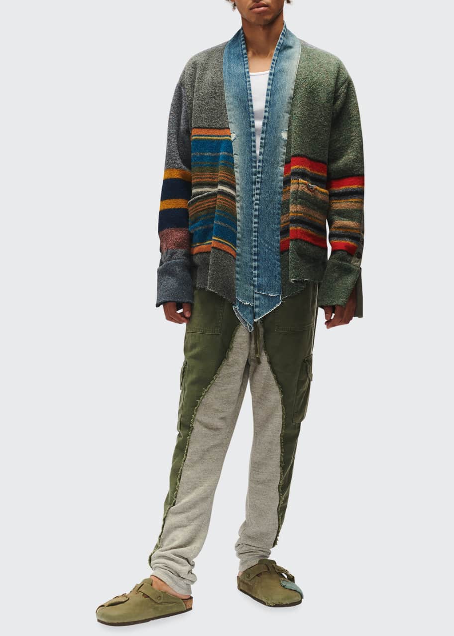Denim kimono jacket mens on sale