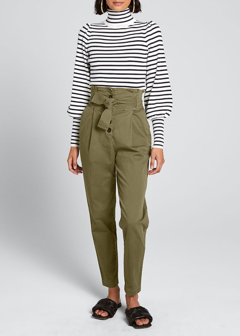 A.L.C. Karla Striped Turtleneck Top Bergdorf Goodman