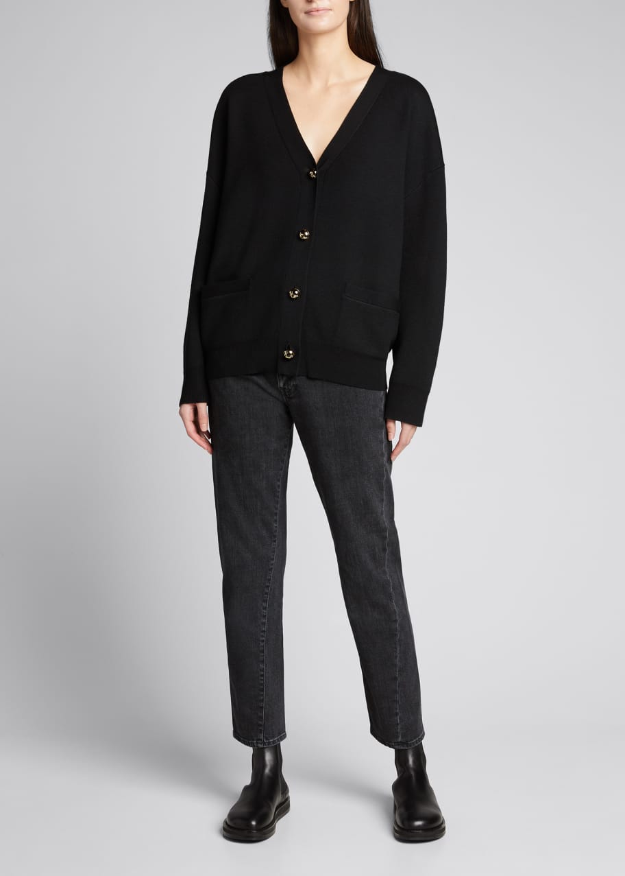 Toteme Vinci Oversized Wool Cardigan - Bergdorf Goodman