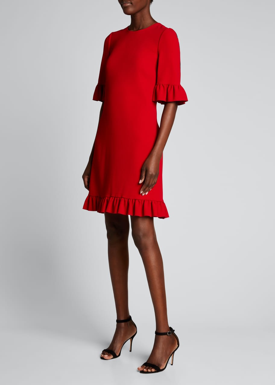 Dolce&Gabbana Cady A-Line Ruffle Dress - Bergdorf Goodman