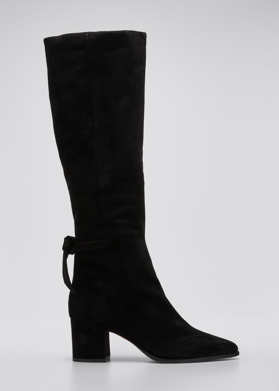 Image 1 of 1: Clarita Suede Knee Boots