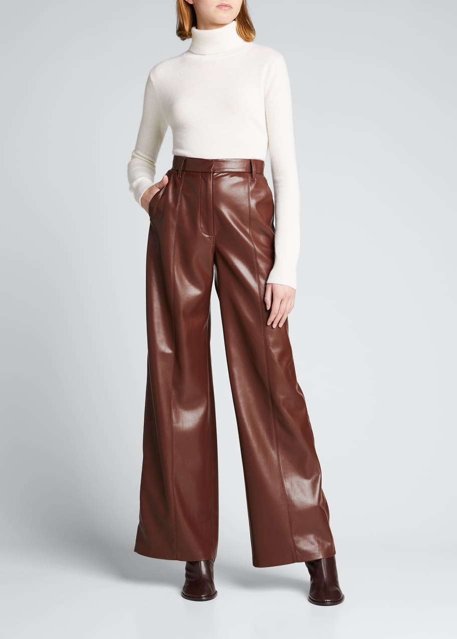 Nanushka Cleo Vegan Leather Wide Leg Pants Bergdorf Goodman