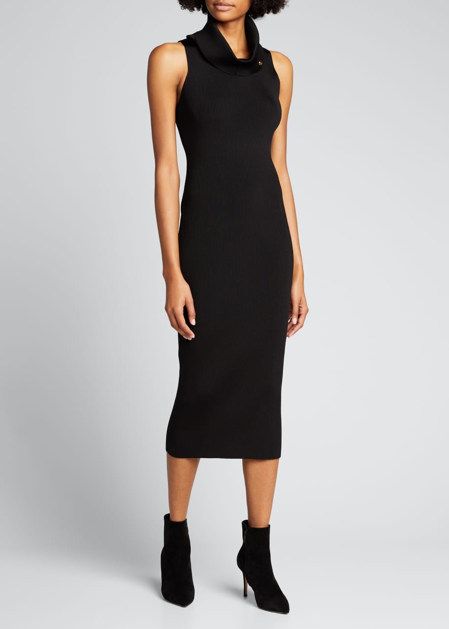 strapless open back dress Women's Straight Neck Cami Elastic Strings Heavy Rib Mini Bodycon Dress Black / Small