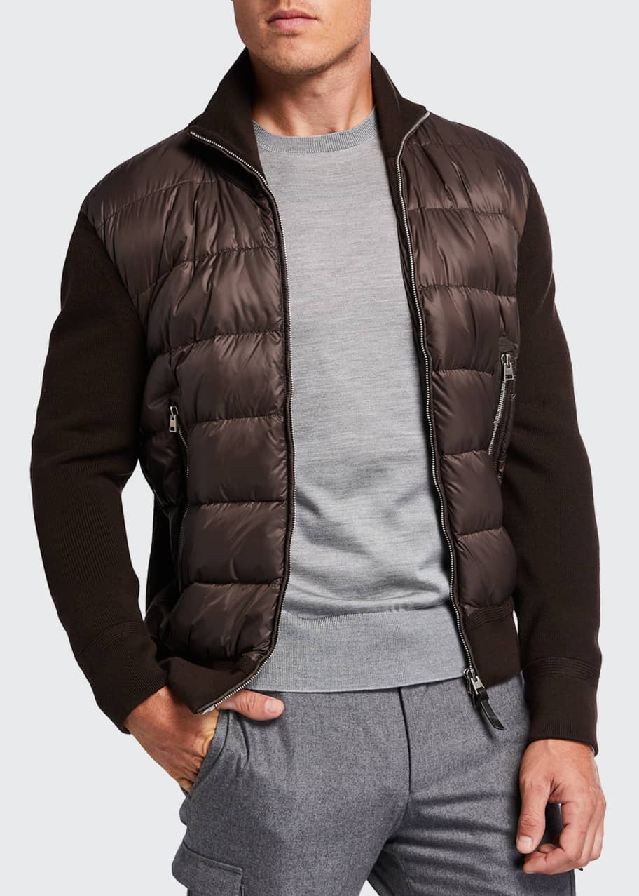 TOM FORD Men's Wool-Trim Puffer Jacket - Bergdorf Goodman