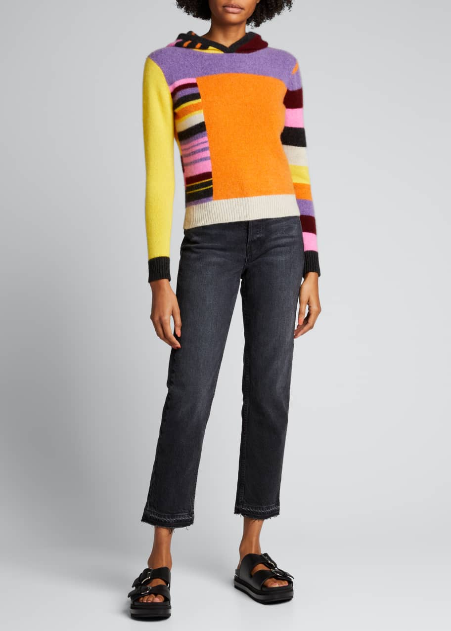 Image 1 of 1: Colorblock Cashmere Hoodie