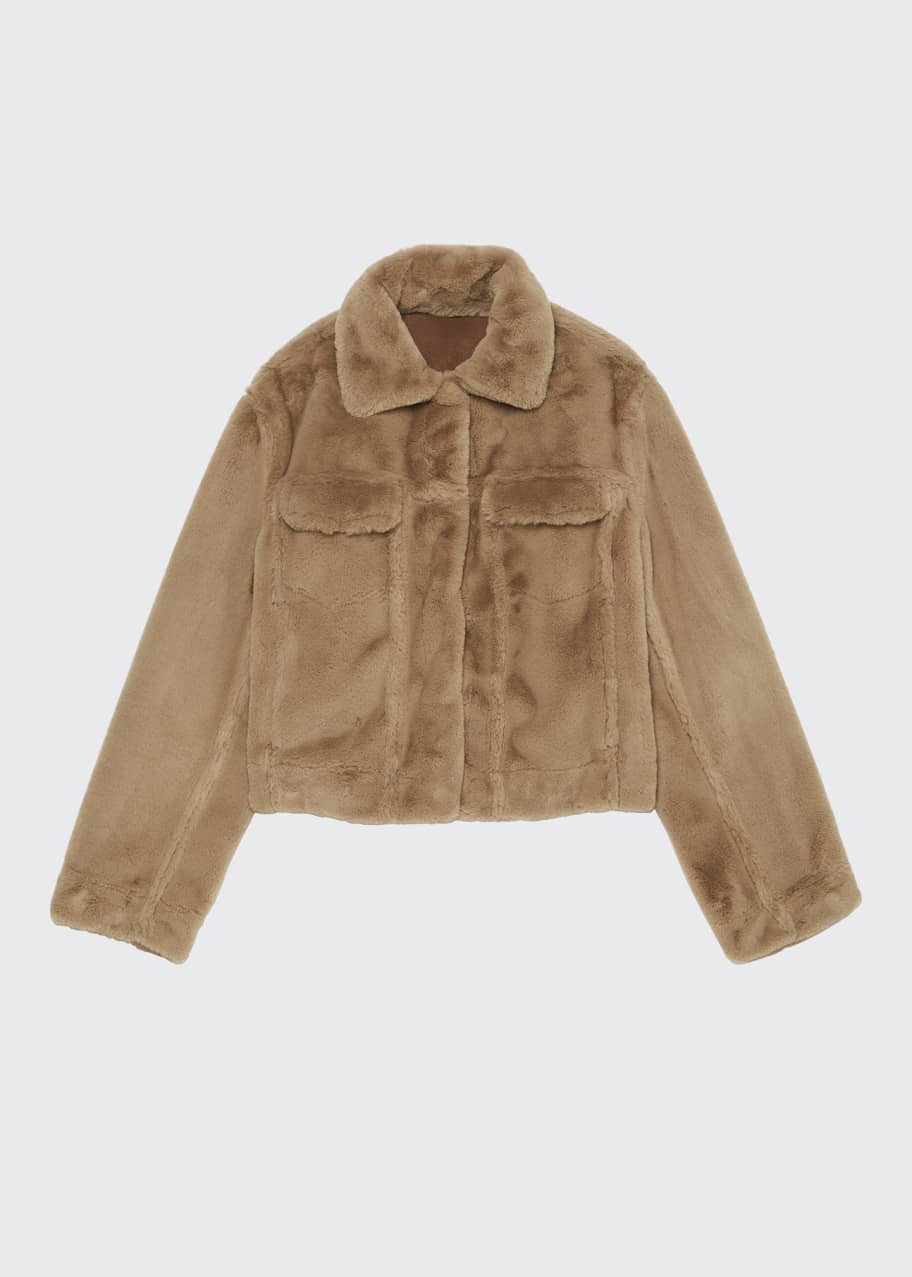 Theory Faux Fur Trucker Jacket - Bergdorf Goodman