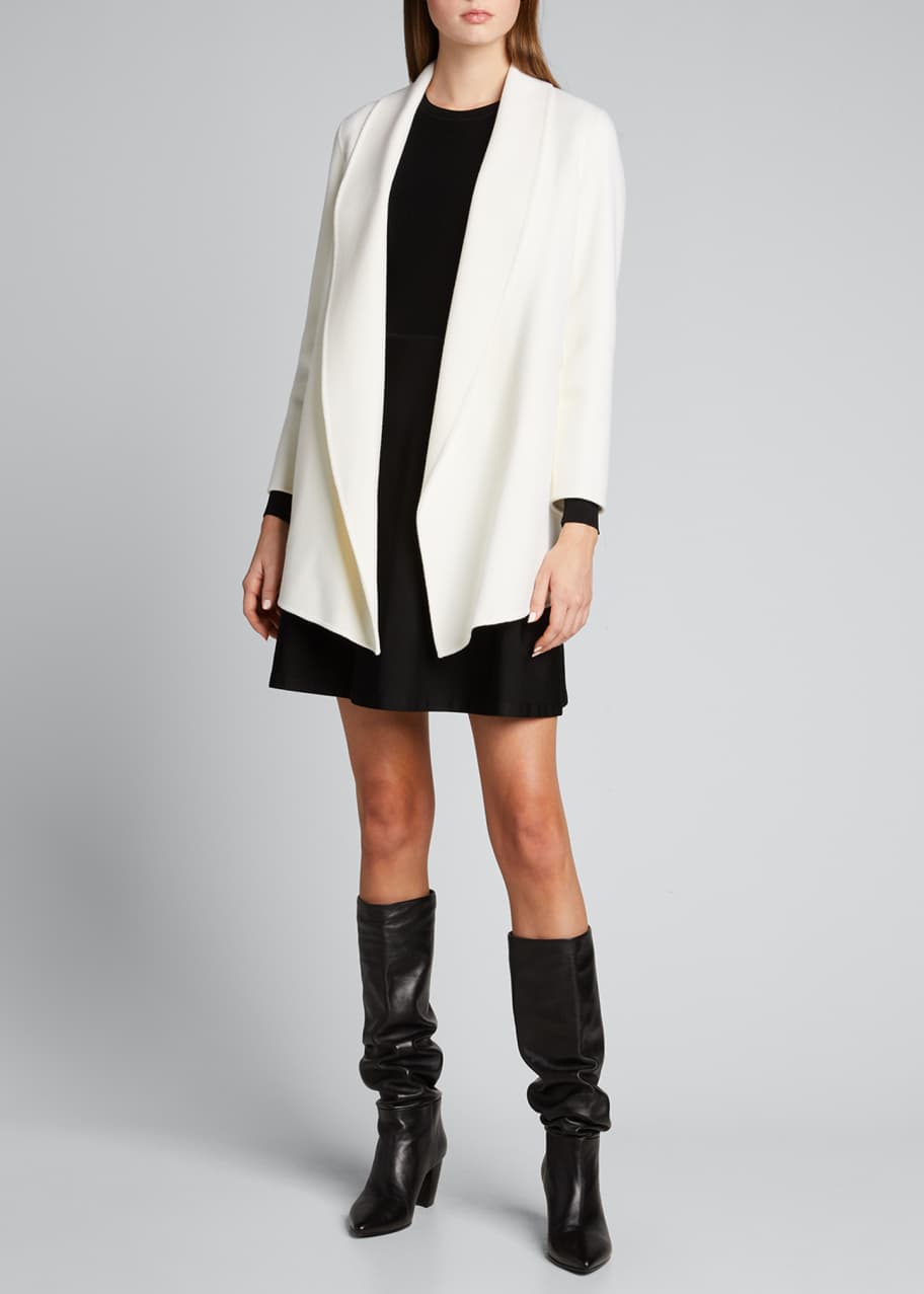 clairene shawl jacket in double face wool cashmere