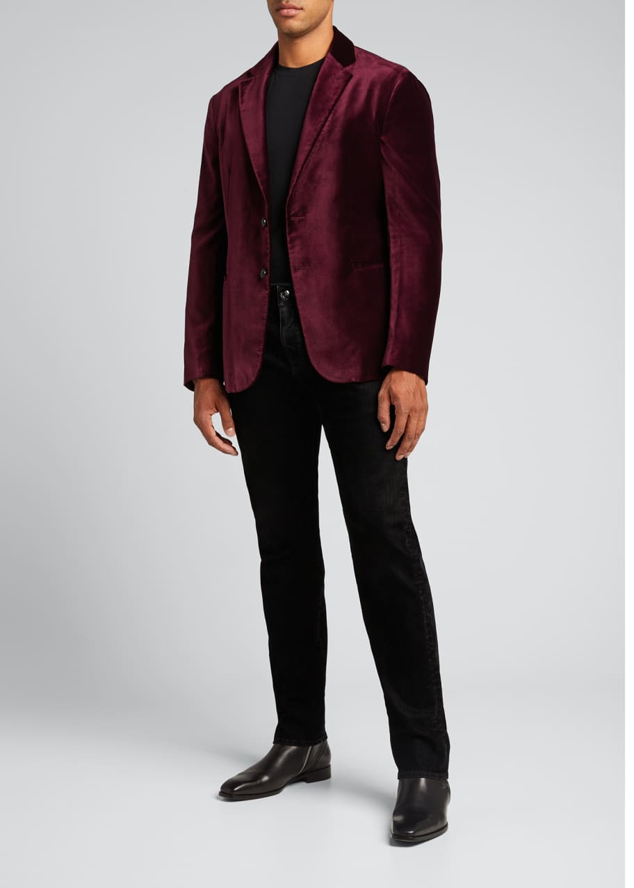 Giorgio Armani Men s Velvet Two Button Sport Coat Bergdorf Goodman