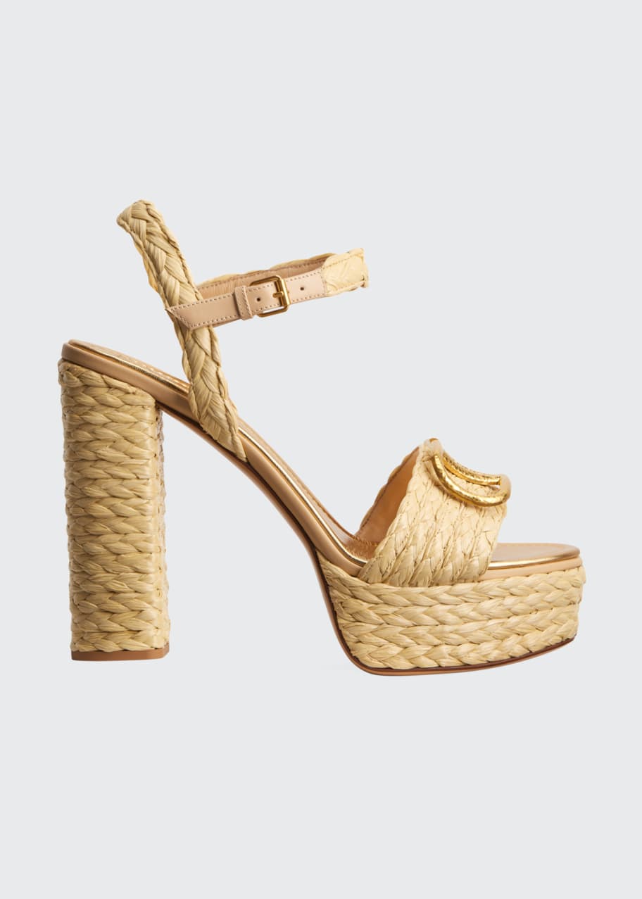 Valentino raffia sandals best sale