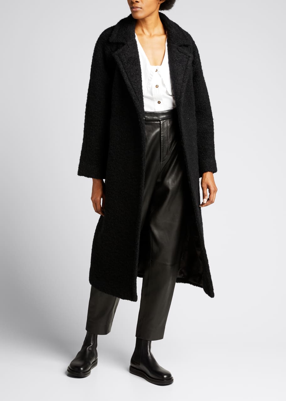 Ganni boucle wool coat best sale
