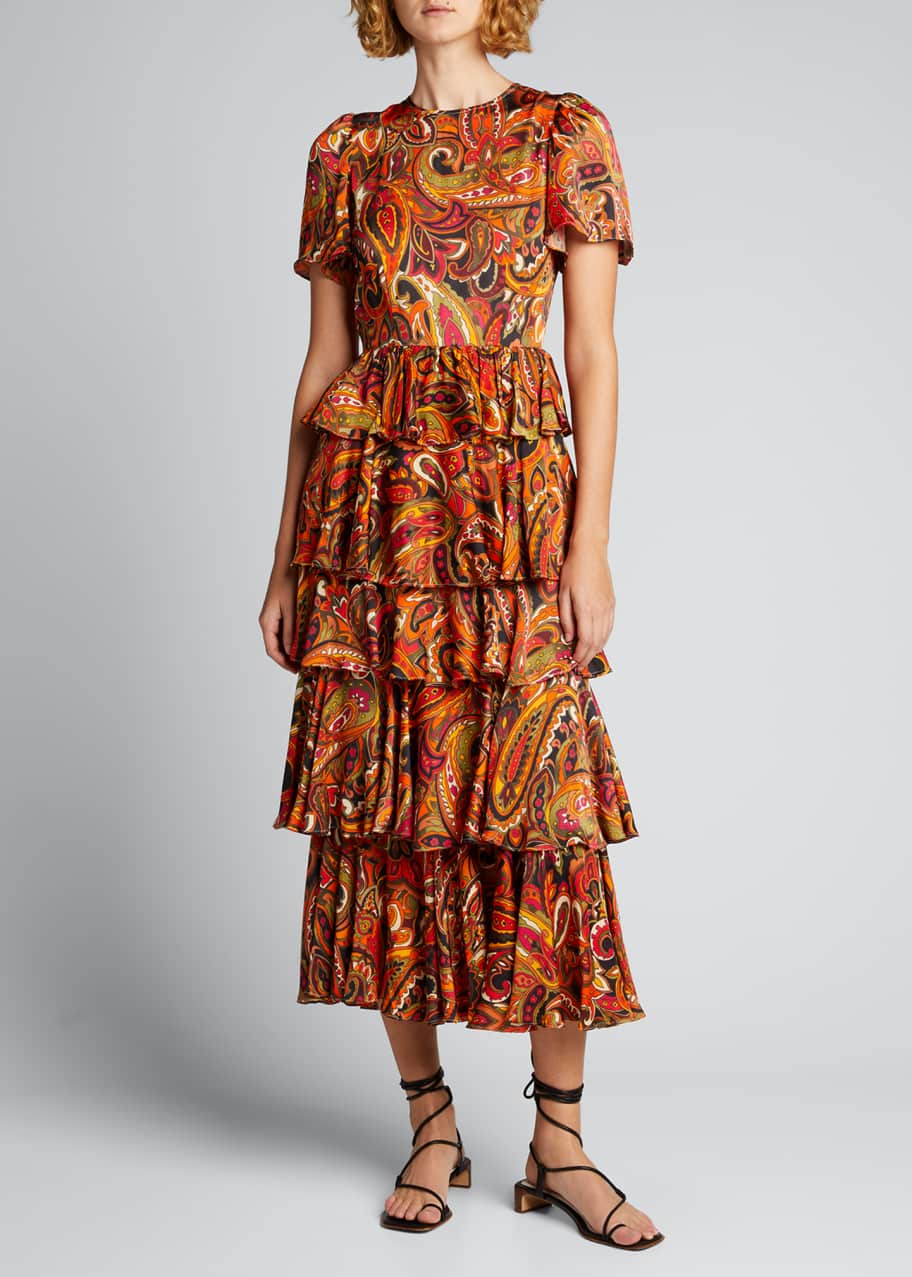 Rhode Serena Tiered Ruffle Dress - Bergdorf Goodman