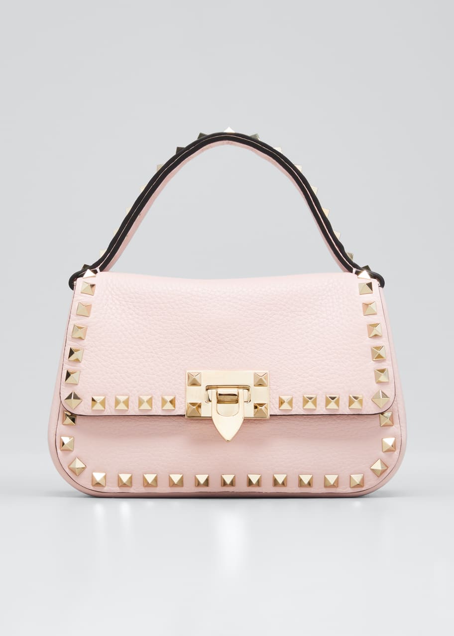 Valentino Garavani Small Rockstud Leather TopHandle Bag Bergdorf Goodman