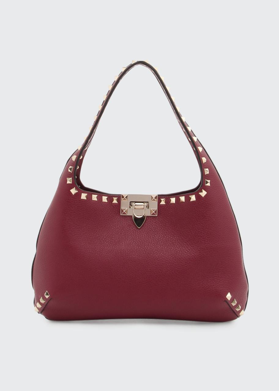 Valentino Garavani Rockstud Small Leather Hobo Bag Bergdorf Goodman